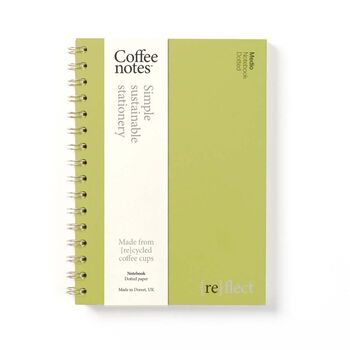Coffee Notes Recycled Coffee Cups A5 Medio Wirobound Notebooks, 9 of 11