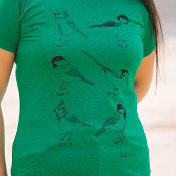 Organic Womens Garden Birds T Shirt, 4 of 5