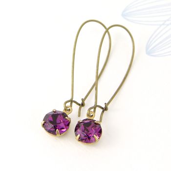 Long Earrings Made With Swarovski Crystals, 6 of 12
