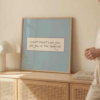 Night Night Love You Nursery Prints, 4 of 6