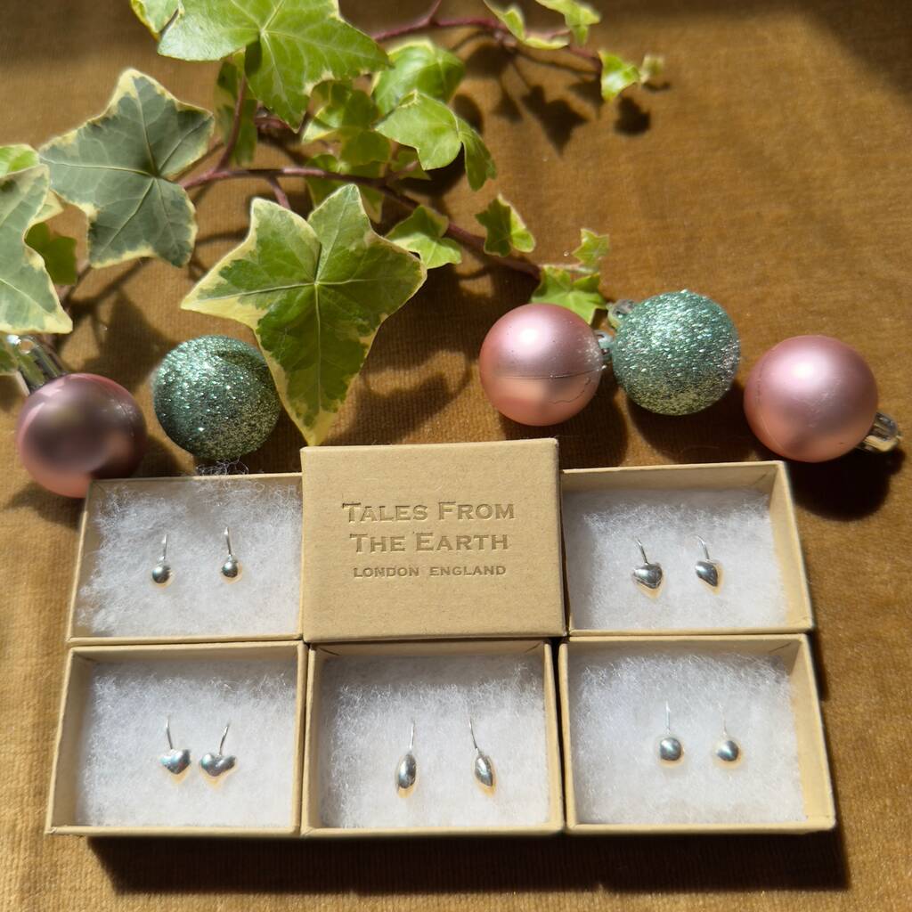 Five Pairs Of Sterling Silver Earrings For Christmas, 1 of 9