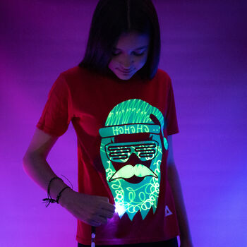 Cool Santa Interactive Glow In The Dark T Shirt, 2 of 7