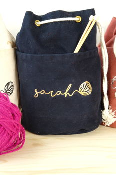 Personalised Knitting Bag, 6 of 6