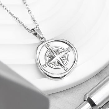 Personalised Men's Compass Amulet Necklace, 2 of 12
