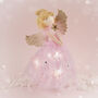 Pink Sugarplum Fairy Light Up Angel Tree Topper, thumbnail 1 of 9
