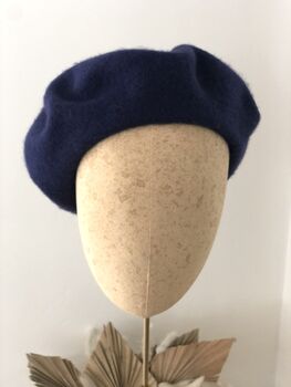 Navy Beret With Optional Veil And Accessories, 6 of 12