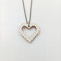 Bubble Heart Wooden Necklace White Sustainable Eco Gift, thumbnail 2 of 7