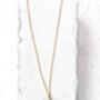 Clear Quartz Bullet Pendant Necklace Real 18k Gold Plated Gift, thumbnail 4 of 4