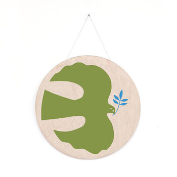 Wooden Screen Printed Bird Wall Hanging, 8 of 10