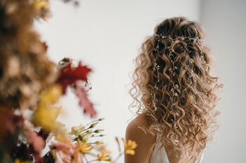Silver And Freshwater Pearl Veil Style Hair Vine Elise, 2 of 12