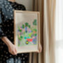 Gardener Art Print Flowers Gardening Scene Poster, thumbnail 1 of 9