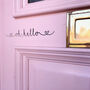 'Oh Hello' Heart Door Sticker, thumbnail 2 of 4