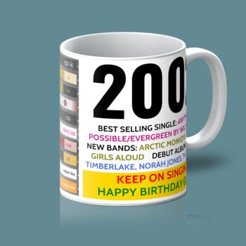 Personalised 21st Birthday Gift Mug Of 2003 Music, 5 of 5