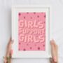 Girls Support Girls Feminist Print, thumbnail 2 of 5