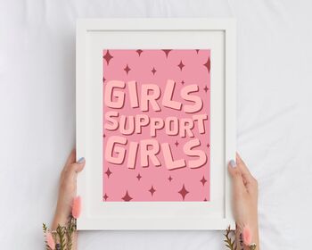 Girls Support Girls Feminist Print, 2 of 5