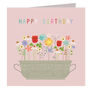 Floral Calamine Pink Birthday Card, thumbnail 2 of 5