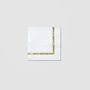 White And Gold Brushstroke Paper Napkins X 25, thumbnail 3 of 3