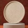 Handmade Travertine Serving Tray – 31cm, thumbnail 1 of 2