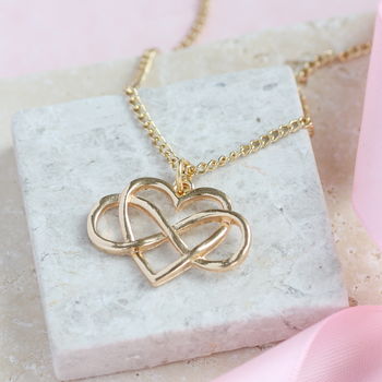 Gold Plated Infinity Heart Pendant, 3 of 5