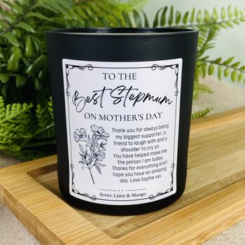 Personalised Mothers Day Best Stepmum Candle, 2 of 11