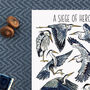 Herons Watercolour Illustrated Postcard, thumbnail 4 of 8