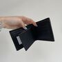 Personalised Black Mens Faux Leather Wallet, thumbnail 4 of 6