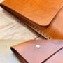 Personalised A4 Tan Leather Documents Folder, thumbnail 10 of 11