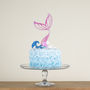 Mermaid Tail And Waves Party Cake Topper Set, thumbnail 3 of 8