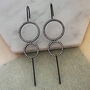 Sterling Silver Double Circle Topaz Ear Cuffs, thumbnail 7 of 8