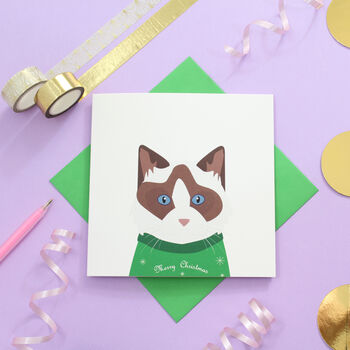 Christmas Cat Card, Multiple Breed Options, 10 of 12