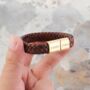 Personalised Brown Leather Bracelet Mens Gift Ideas, thumbnail 1 of 12