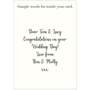 Personalised Wedding Card And Photo Frame Keepsake, 3 of 4