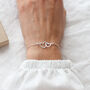 Mother And Daughter Bracelet – Double Heart Charm In Silver Or Gold, thumbnail 3 of 7