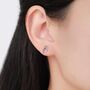 Bullfinch Sterling Silver Stud Earrings, thumbnail 6 of 11