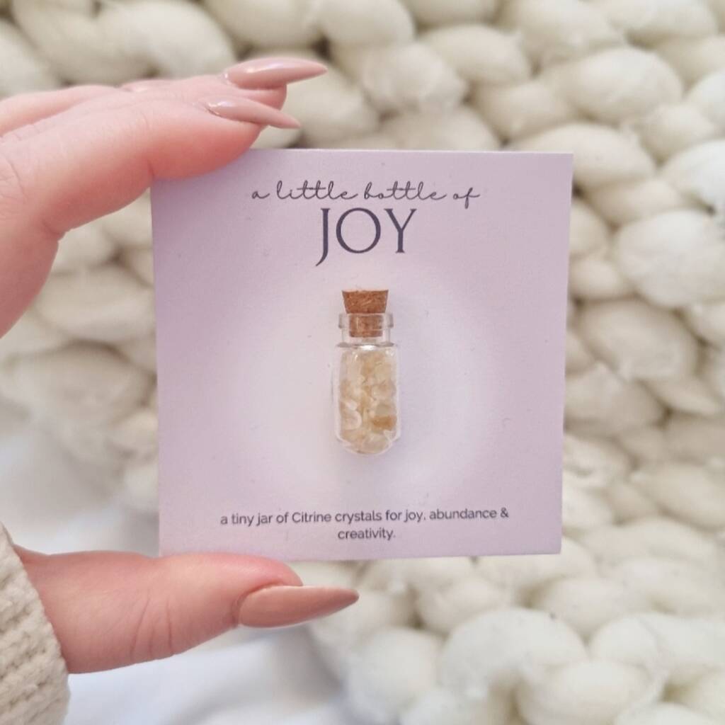 A Little Bottle Of Joy Citrine Crystal Wish Jar, 1 of 5