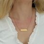 Personalised Handwriting Horizontal Bar Necklace, thumbnail 2 of 5