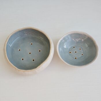 Handmade Powder Blue Ceramic Soap Dish, 6 of 11