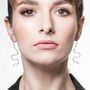 Wavy Abstract Sterling Silver Earrings, thumbnail 1 of 7