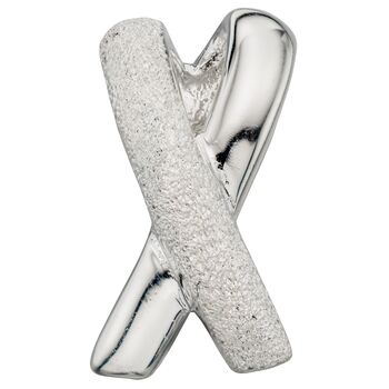 Sterling Silver Kiss Cross Pendant Necklace, 2 of 4