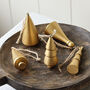 Gold Christmas Tree Hanging Decorations, thumbnail 1 of 5