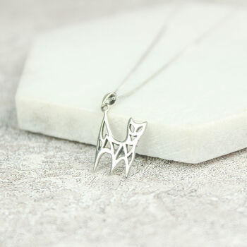 Sterling Silver Sophista Cat Necklace, 7 of 7