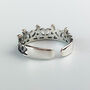 Sterling Silver Adjustable Princess Tiara Ring, thumbnail 2 of 5