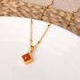 Carnelian July Birthstone Necklace Sterling Silver, thumbnail 3 of 7