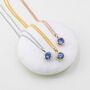 Tanzanite Blue Cz Bubble Pendant Necklace In Sterling Silver, thumbnail 3 of 9