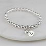 Personalised Child's Bracelet With Silver Heart Charm, thumbnail 1 of 4