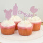 Baby Shower Christening Or New Baby Cup Cake Toppers, thumbnail 1 of 2