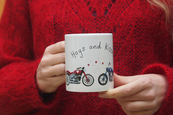 'Hogs And Kisses's' Biker's Mug Valentine Gift, 2 of 3