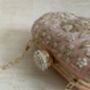 Pink Raw Silk Oval Clutch Bag, thumbnail 9 of 10