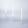G Decor Set Of Three Scandi Clear Glass Candle Holders, thumbnail 1 of 5