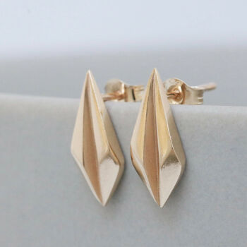 9ct Gold Art Deco Studs Earrings, 5 of 12